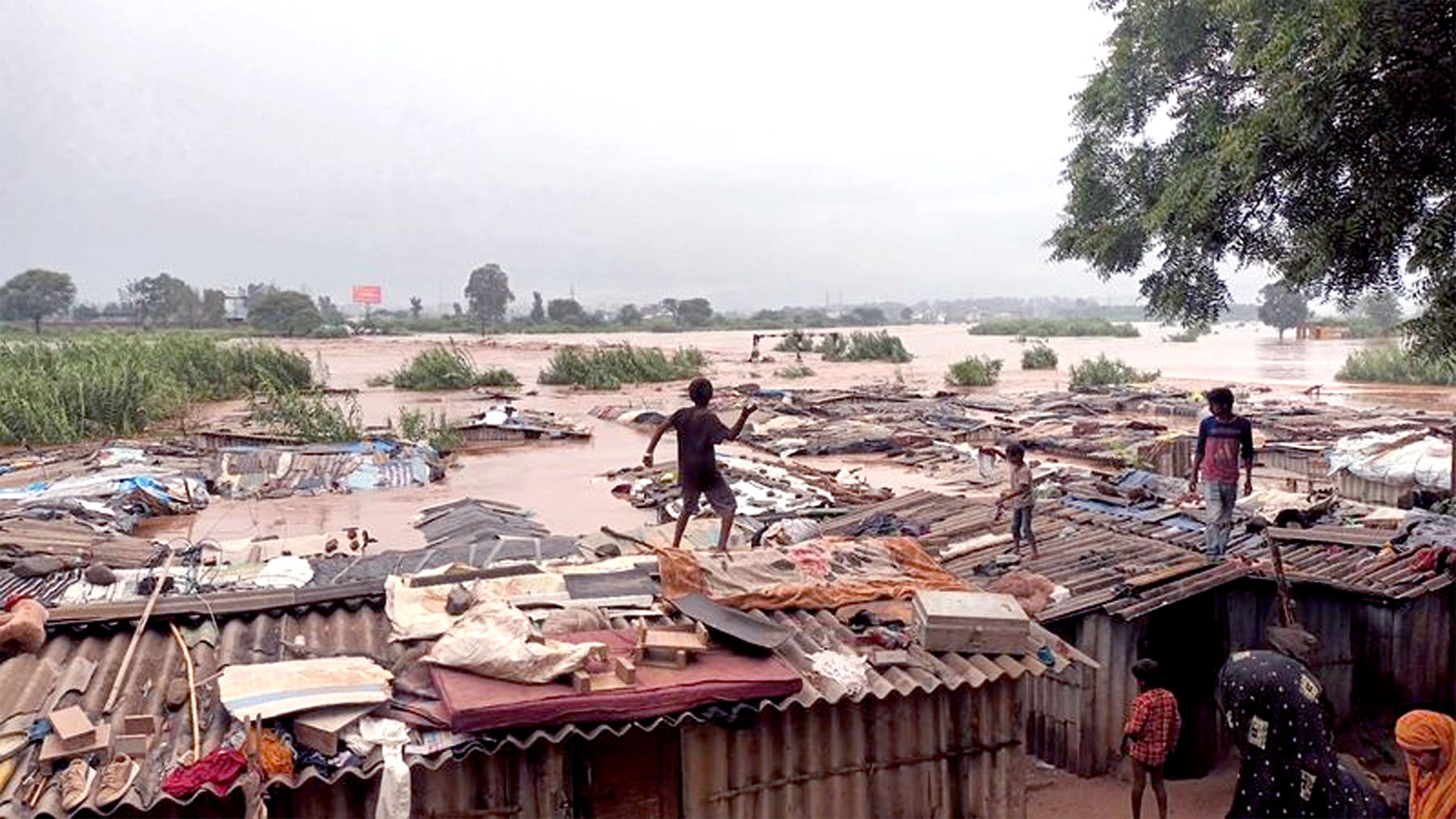 People are in panic due to rising water level in Ghaggar river.